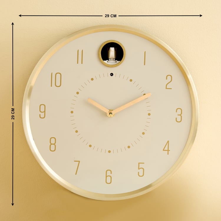 Casablanca Glimmer Aluminium Cuckoo Wall Clock - 29cm