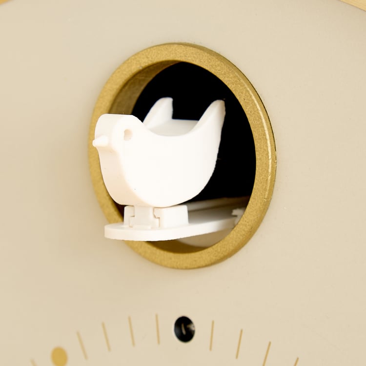 Casablanca Glimmer Aluminium Cuckoo Wall Clock - 29cm