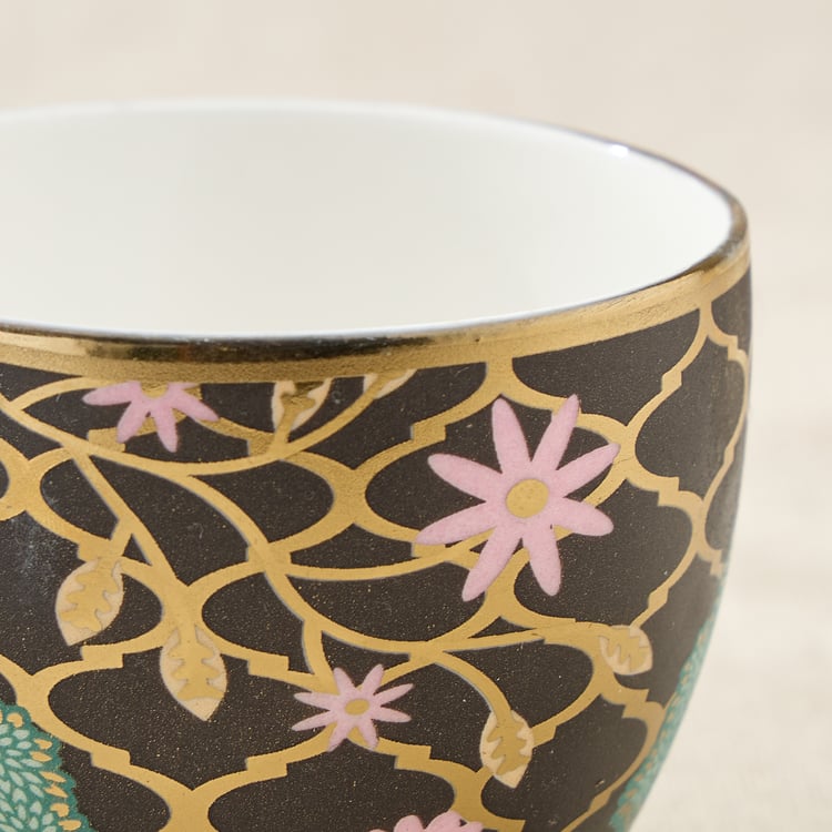 Whirl Set of 4 Bone China Printed Cup and Saucer -180ml