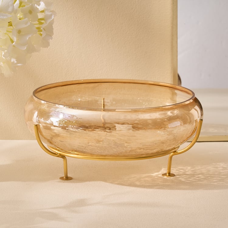 Suvarna Glass Potpourri Bowl with Stand