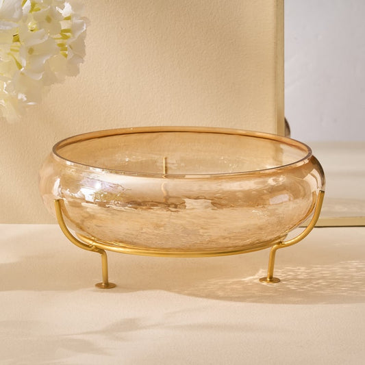 Suvarna Glass Potpourri Bowl with Stand