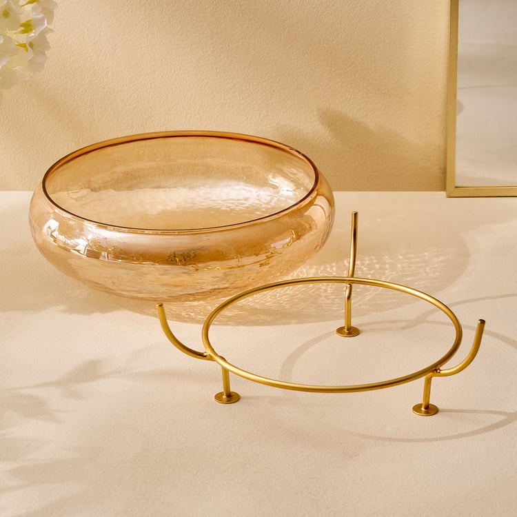 Suvarna Glass Potpourri Bowl with Stand