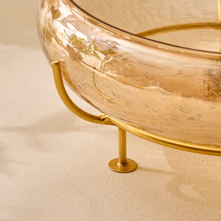 Suvarna Glass Potpourri Bowl with Stand