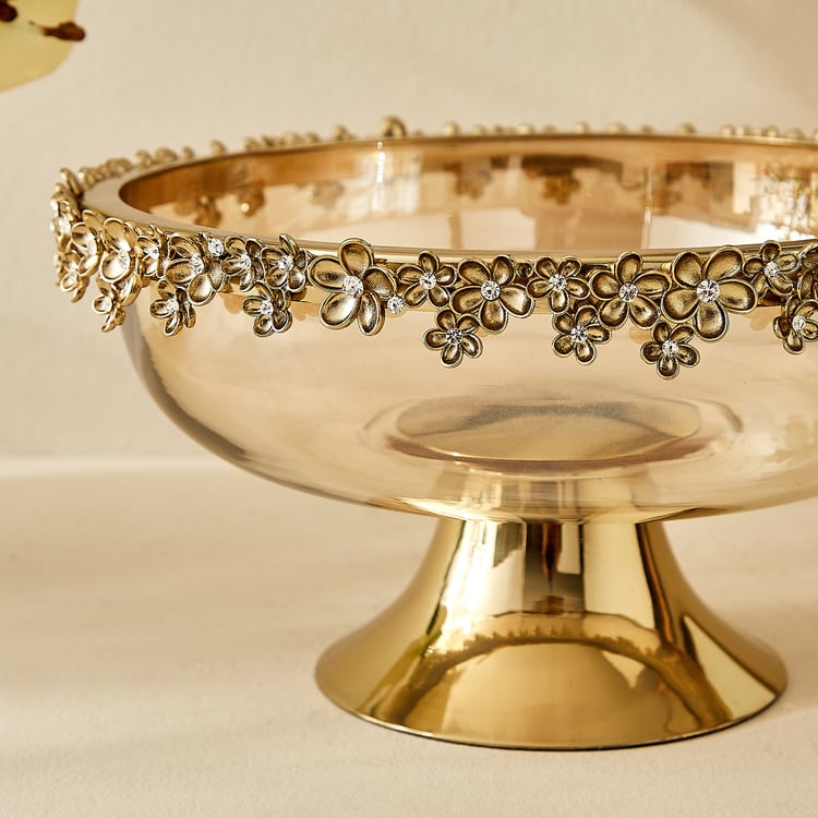 Fables Hana Glass Floral Decorative Bowl