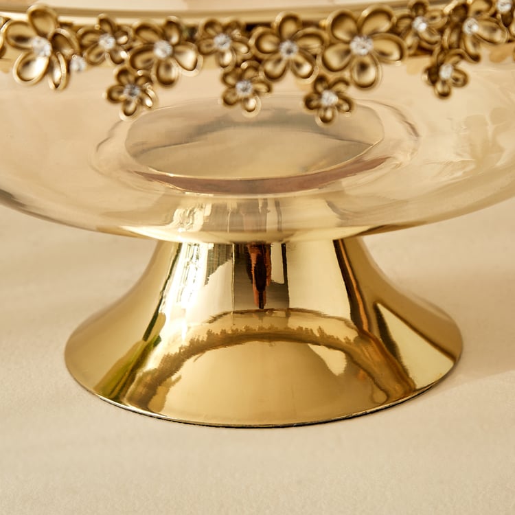 Fables Hana Glass Floral Decorative Bowl