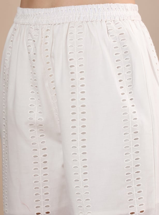 FASHOR Floral Print Straight Kurti Set