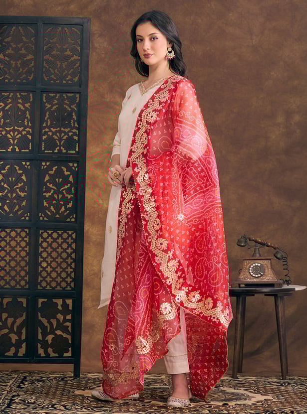 FASHOR Embroidered Straight Kurta Set