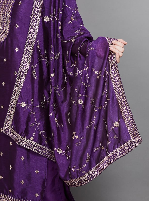 LIBAS Embroidered Straight Kurta Set