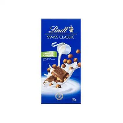 Lindt Swiss Classic Milk Hazelnut Chocolate Bar 100 g
