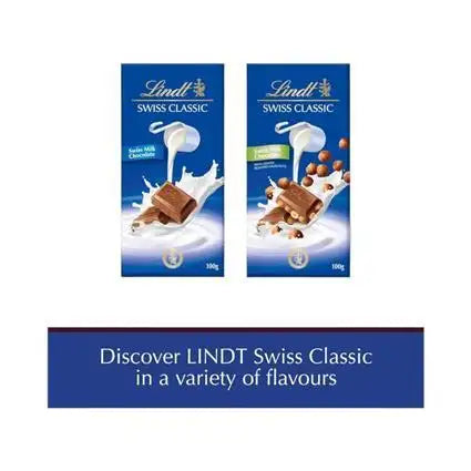 Lindt Swiss Classic Milk Hazelnut Chocolate Bar 100 g