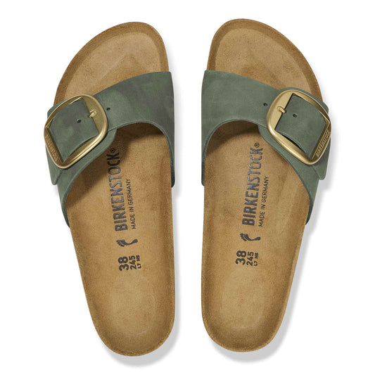 BIRKENSTOCK Madrid Big Buckle Nubuk Leather - Green/Thyme