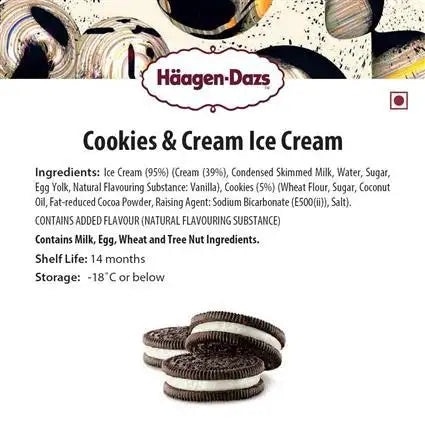 Haagen Dazs Cookies And Cream 100 ml