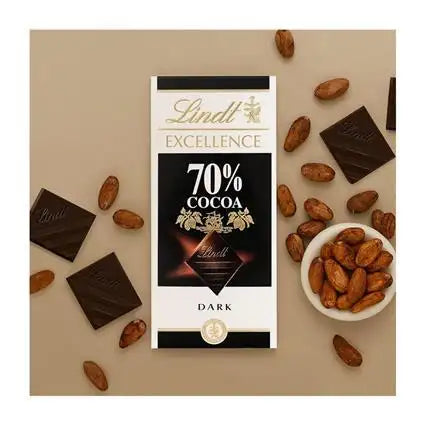 Lindt Excellence 70% Cocoa Dark Chocolate Bar 100 g