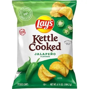 Lay's Jalapeno Flavoured Kettle Cooked Potato Chips 184.2 g
