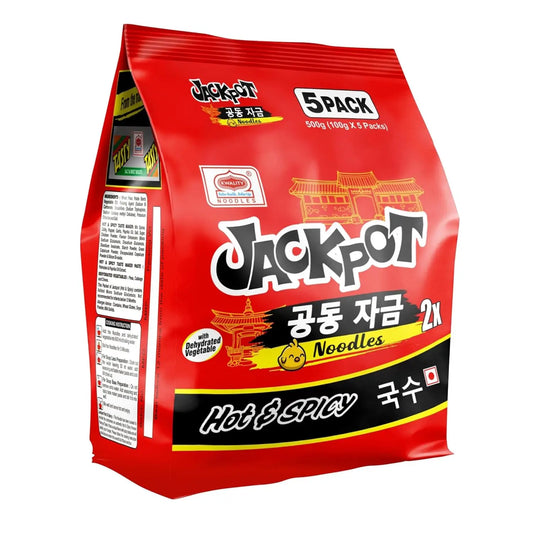 Jackpot 2x Hot & Spicy Instant Noodles (5 in 1) 500 g