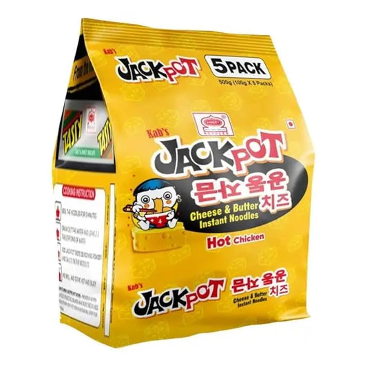 Kab's Jackpot Hot Chicken Cheese & Butter Instant Noodles 500 g