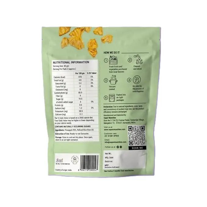 Super Munchies Crunchy Pineapple Chips 50 g