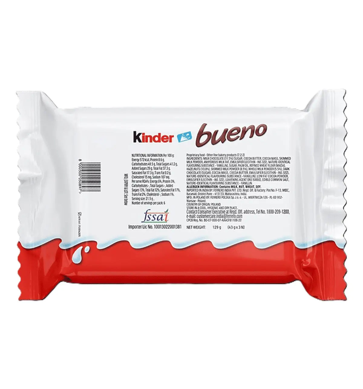 Kinder Bueno Crispy Cream Bar 129 g