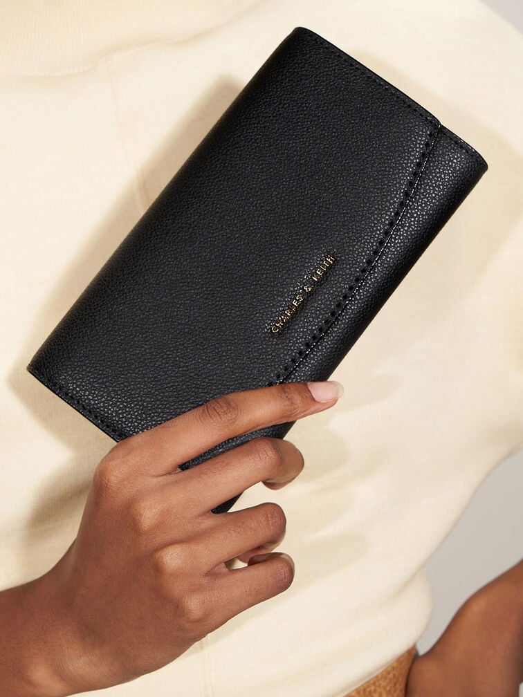 Charles & Keith Briony Curved Flap Long Wallet