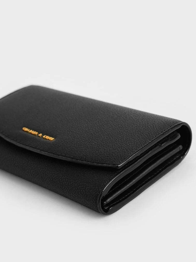 Charles & Keith Briony Curved Flap Long Wallet