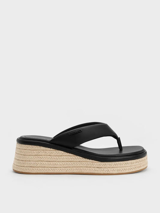 Charles & Keith Espadrille Thong Sandals