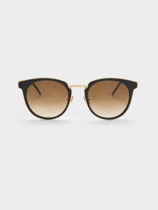Charles & Keith Oval Recycled Acetate Sunglasses