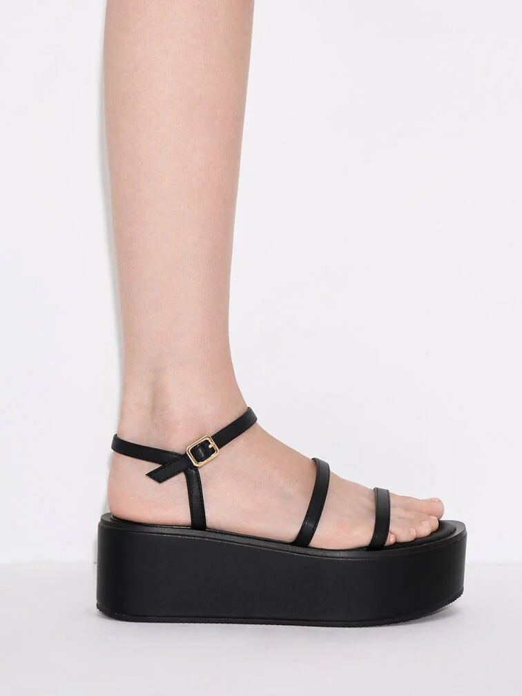 Charles & Keith Strappy Flatform Wedge Sandals