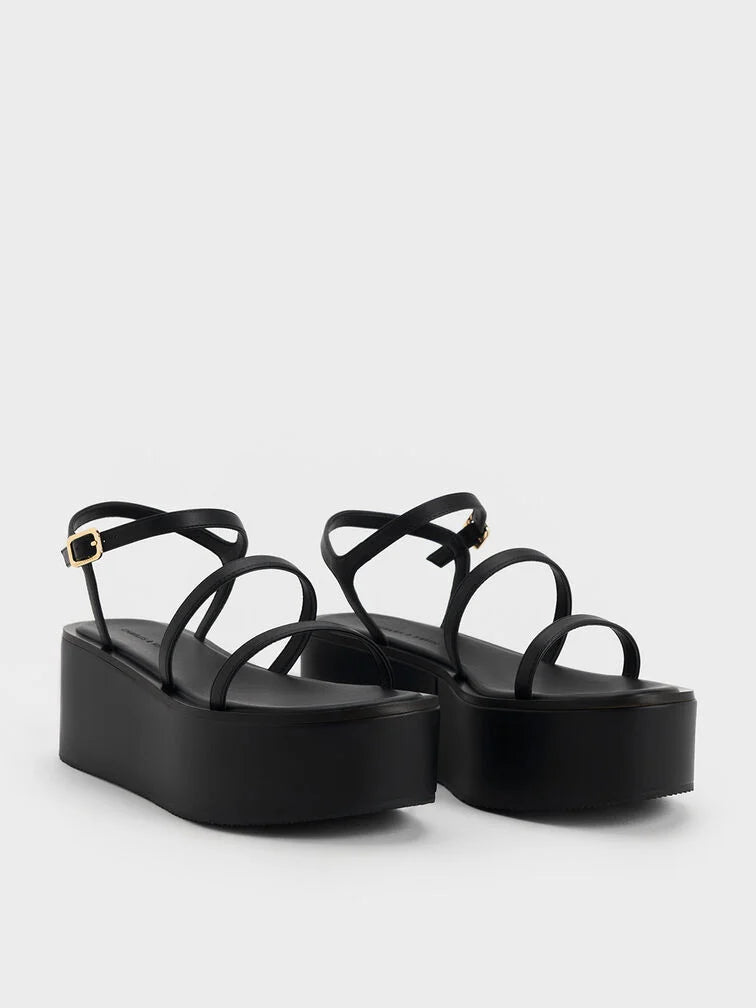 Charles & Keith Strappy Flatform Wedge Sandals