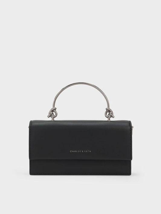 Charles & Keith Kristine Sculptural-Handle Long Wallet