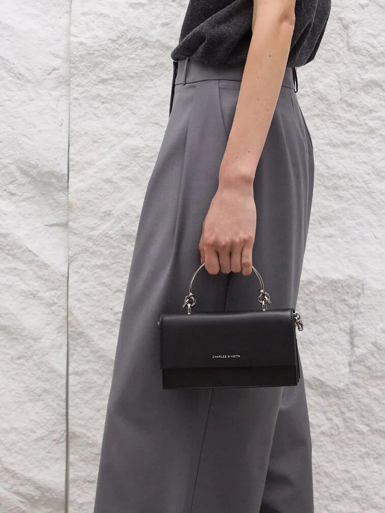 Charles & Keith Kristine Sculptural-Handle Long Wallet