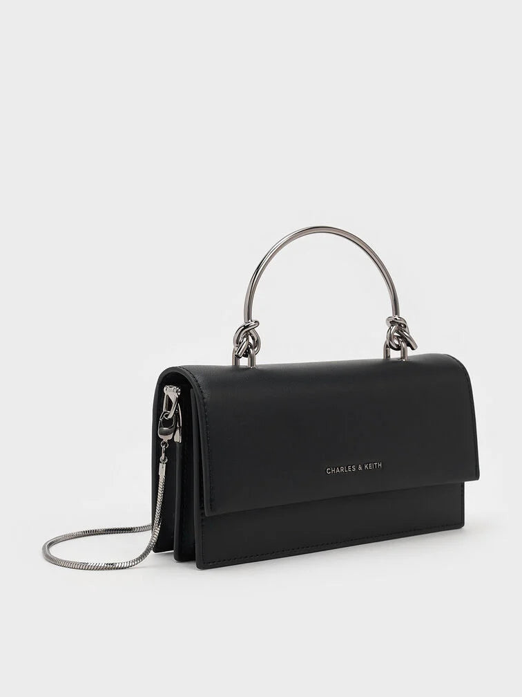 Charles & Keith Kristine Sculptural-Handle Long Wallet