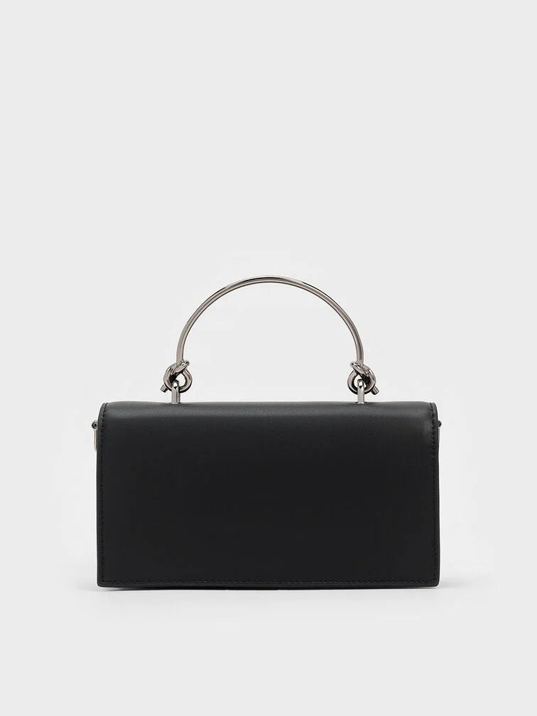 Charles & Keith Kristine Sculptural-Handle Long Wallet