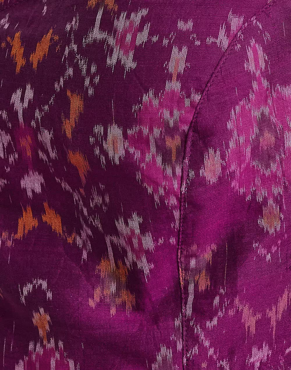 Purple Cotton Silk Stitched Blouse