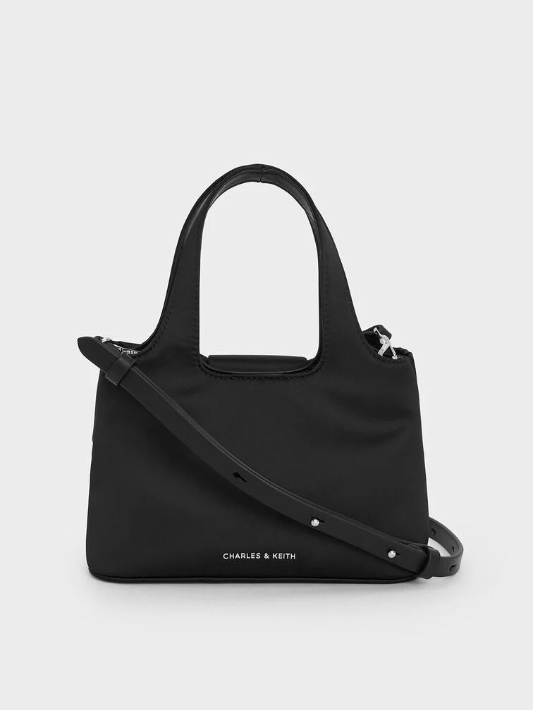 Charles & Keith Satin Bow Bucket Bag