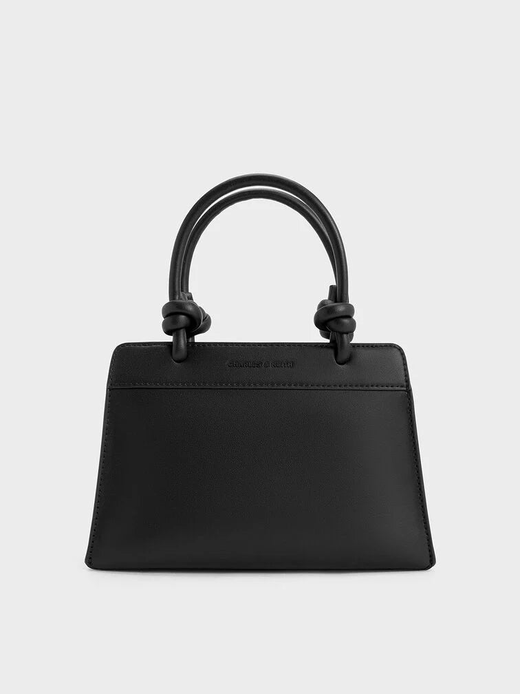 Charles & Keith Sabine Knotted-Handle Trapeze Tote Bag