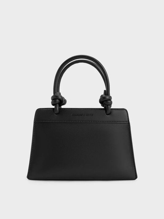 Charles & Keith Sabine Knotted-Handle Trapeze Tote Bag