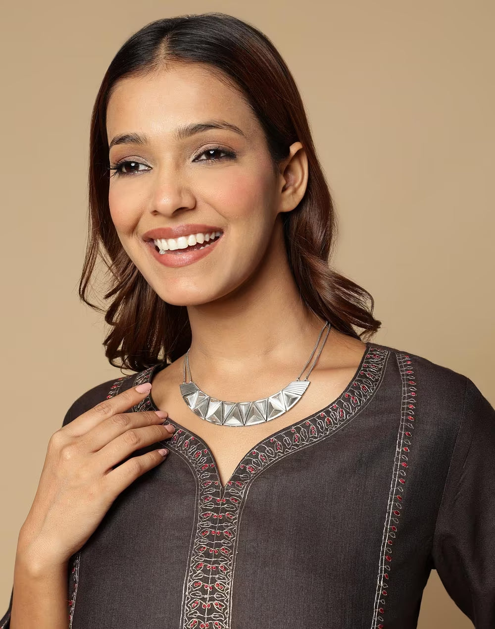 Silver Short Necklace