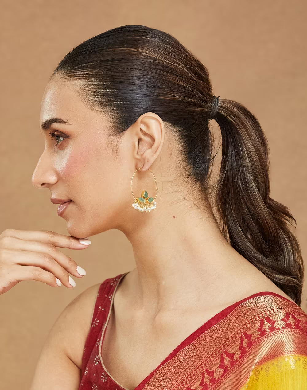 Silver Reversible Hoops Earrings