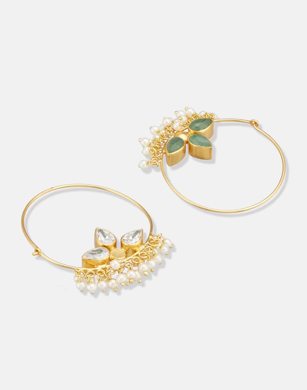 Silver Reversible Hoops Earrings