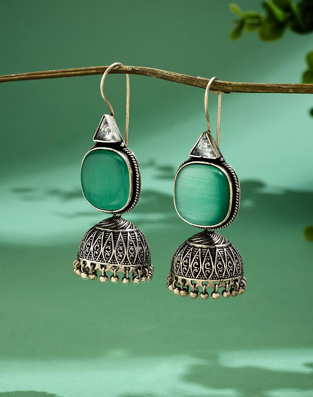 Metal Jhumka Earrings