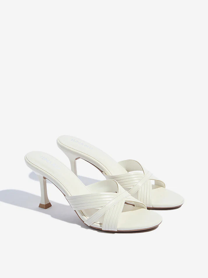 LUNA BLU White Stiletto Sandals