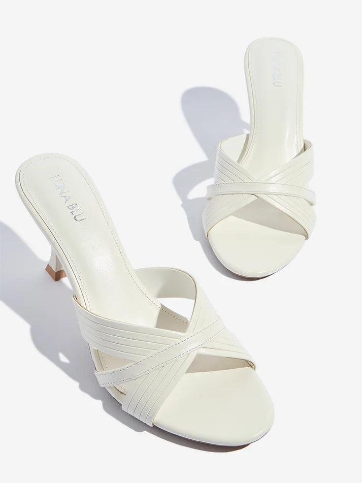LUNA BLU White Stiletto Sandals