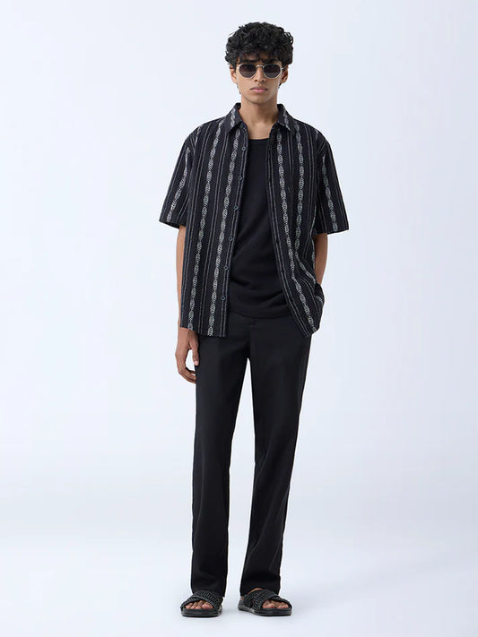 ETA Black Relaxed-Fit Mid-Rise Chinos