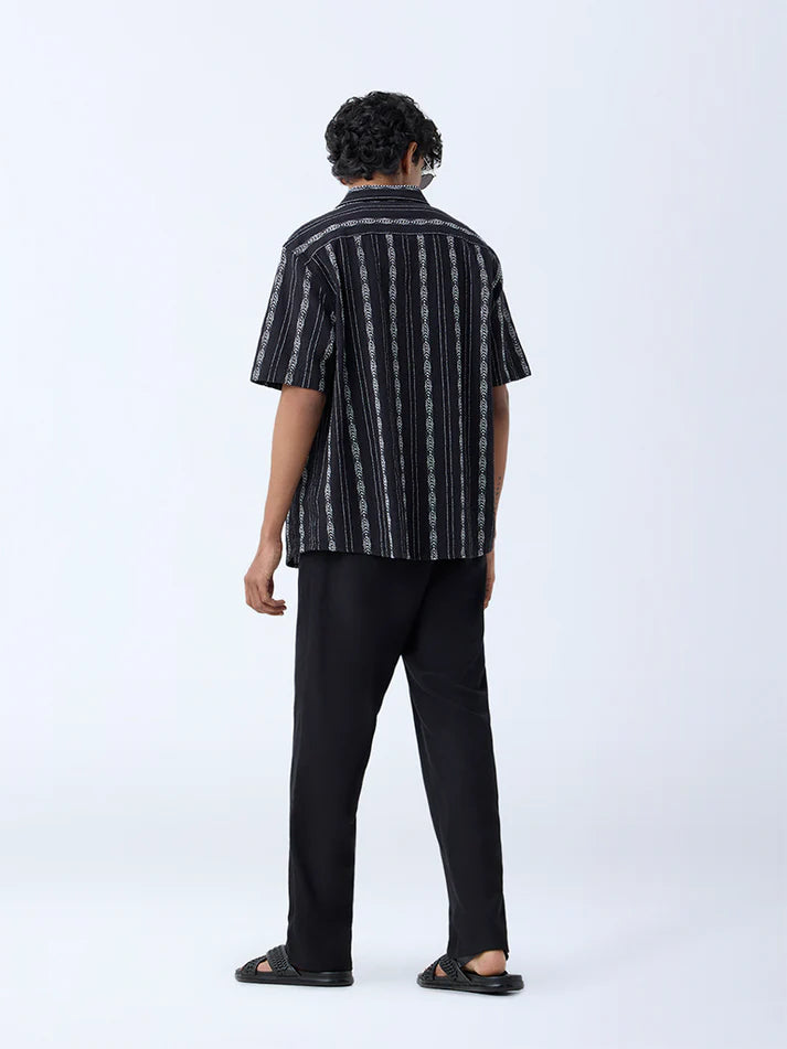 ETA Black Relaxed-Fit Mid-Rise Chinos