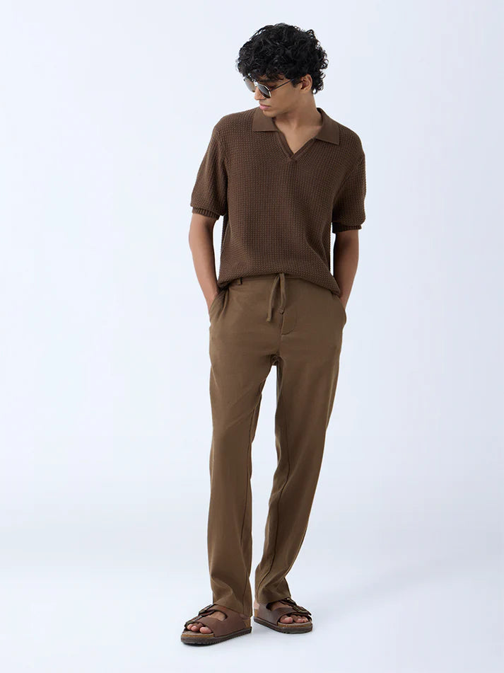 ETA Black Relaxed-Fit Mid-Rise Chinos
