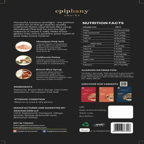 Epiphany California Pistachio Crunch Snacks 85 g