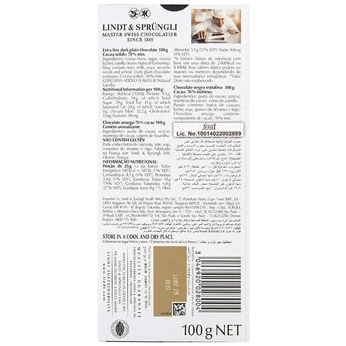 Lindt Excellence 70% Cocoa Dark Chocolate Bar 100 g