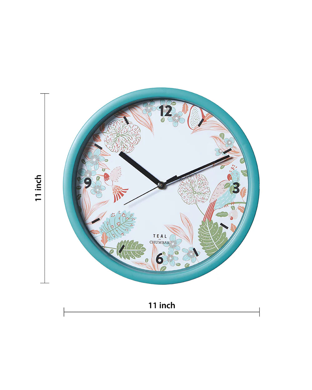 Teal by Chumbak | Begum Baagh Wall Clock | 11 inch