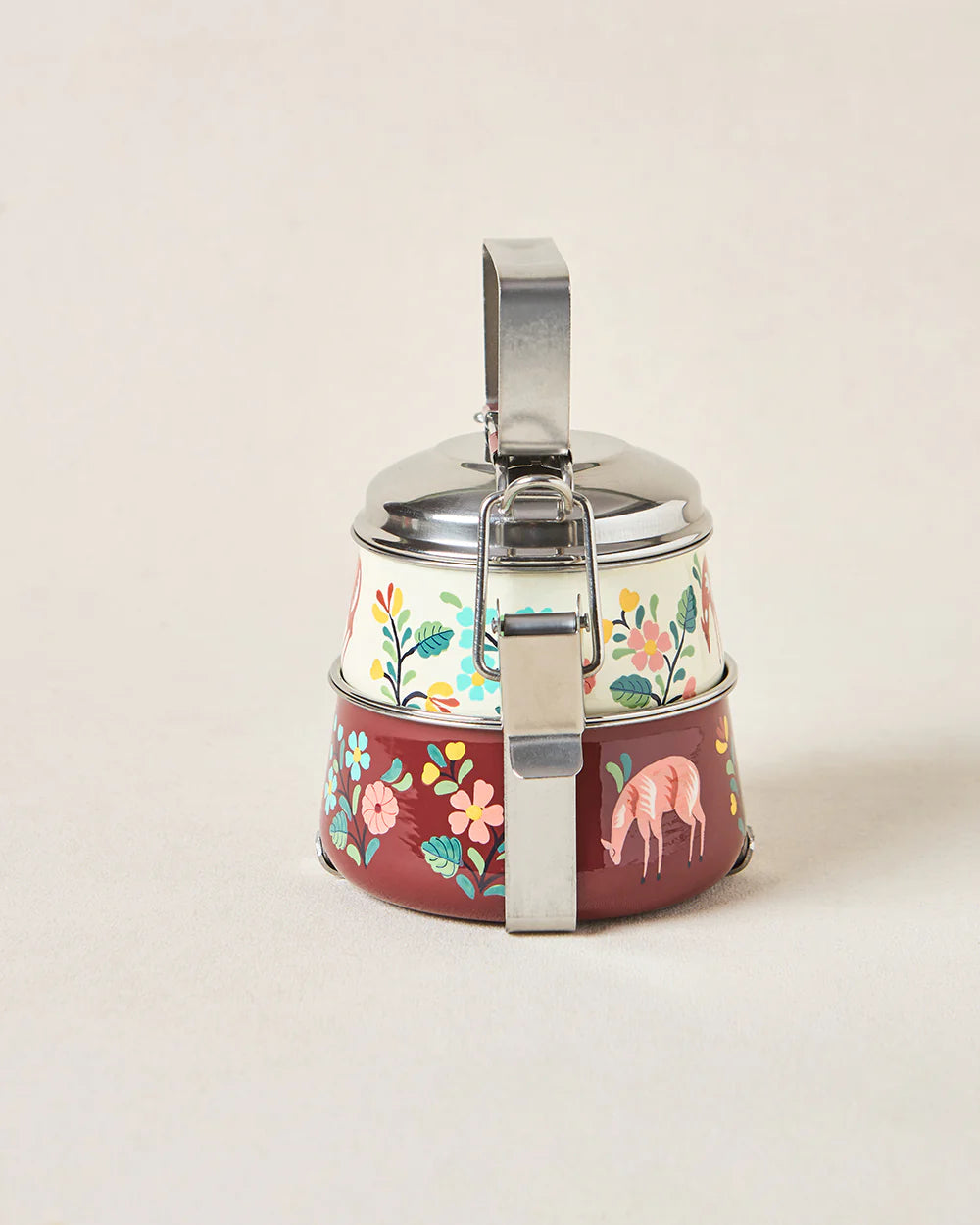 Hangul Hand-painted 2-tier Tiffin, 1000 ml | Kashmir Trails