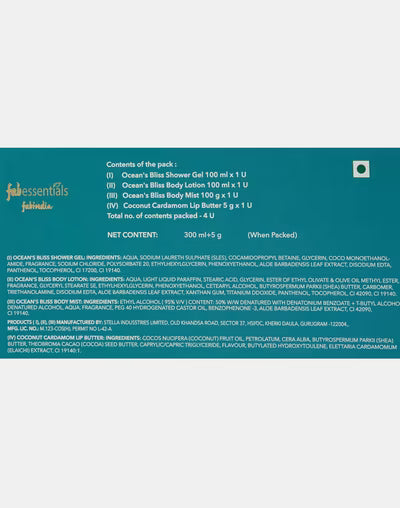 Fabessentials Oceans Bliss Coastal Escape Luxe Bath & Body Gift Set-305 Gm